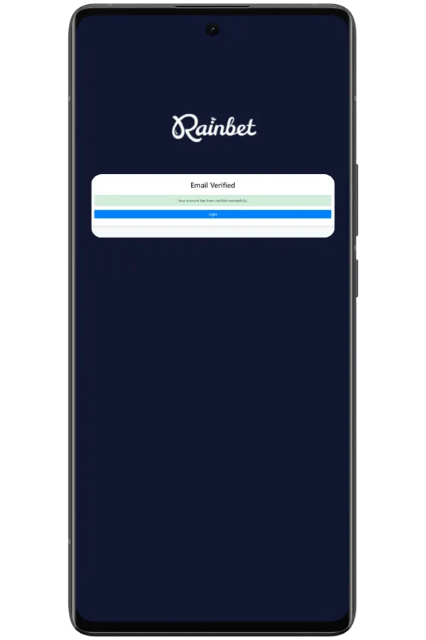 Rainbet registration step 4